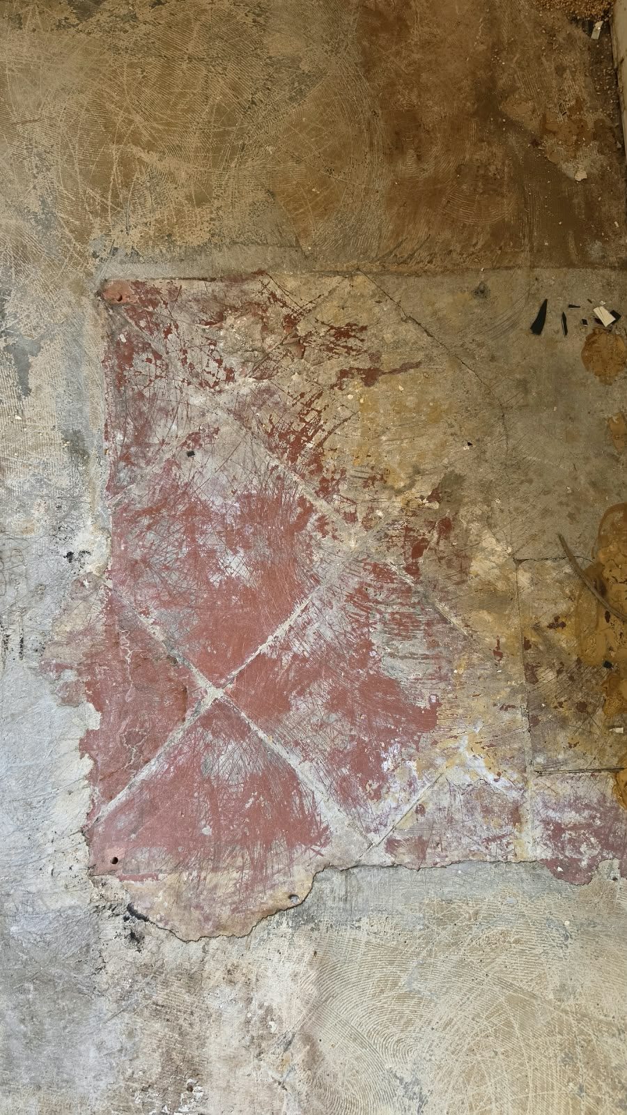 Original floor materials uncovered during the Lausanne renovation